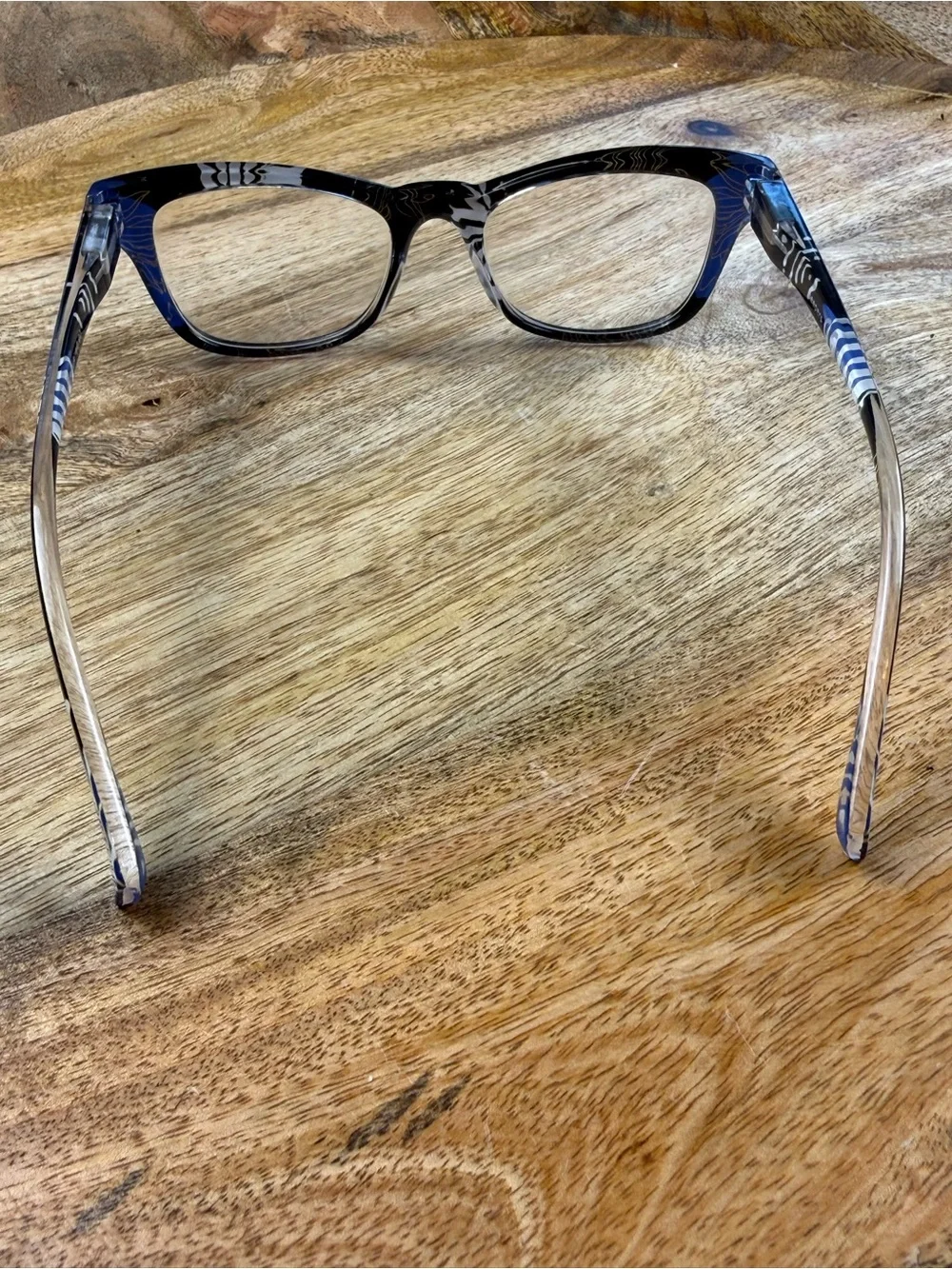 Lollie Closet Peepers Joni Focus +0.00 Blue Zebra Reader Glasses
